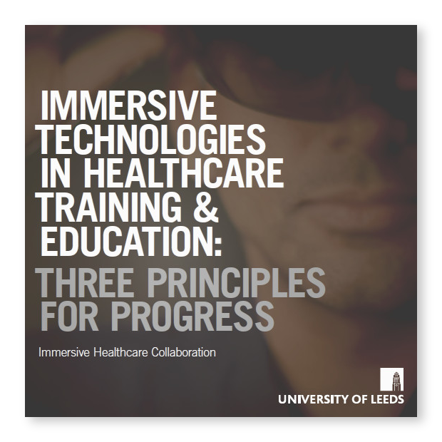 Cover of the report 'Immersive Technologies in Healthcare Training and Education'
